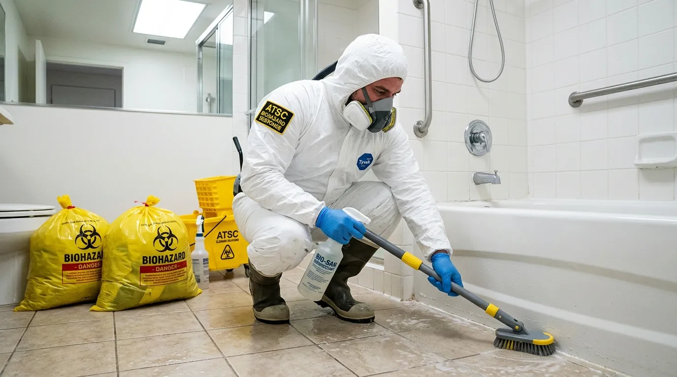 Decontamination equipment deployed for Blood Cleanup in Elon